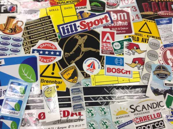 Diverse klistremerker