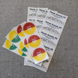 Kontrollmerker med oblat